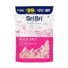 Sri Sri Tattva Rock Salt Saindhava Lavana Fine Grain,Free Flow 1 kg Sri Sri Tattva Rock Salt Saindhava Lavana Fine Grain,Free Flow 1 kg