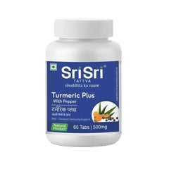 Sri Sri Tattva Ayurvedic Turmeric Plus 500mg 60 Tablets Sri Sri Tattva Ayurvedic Turmeric Plus 500mg 60 Tablets