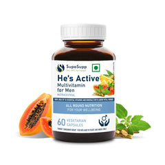 SriSri Tattva Ayurvedic SupaSupp He’s Active Multivitamin For Men Nutraceutical 60 Capsule SriSri Tattva Ayurvedic SupaSupp He’s Active Multivitamin For Men Nutraceutical 60 Capsule