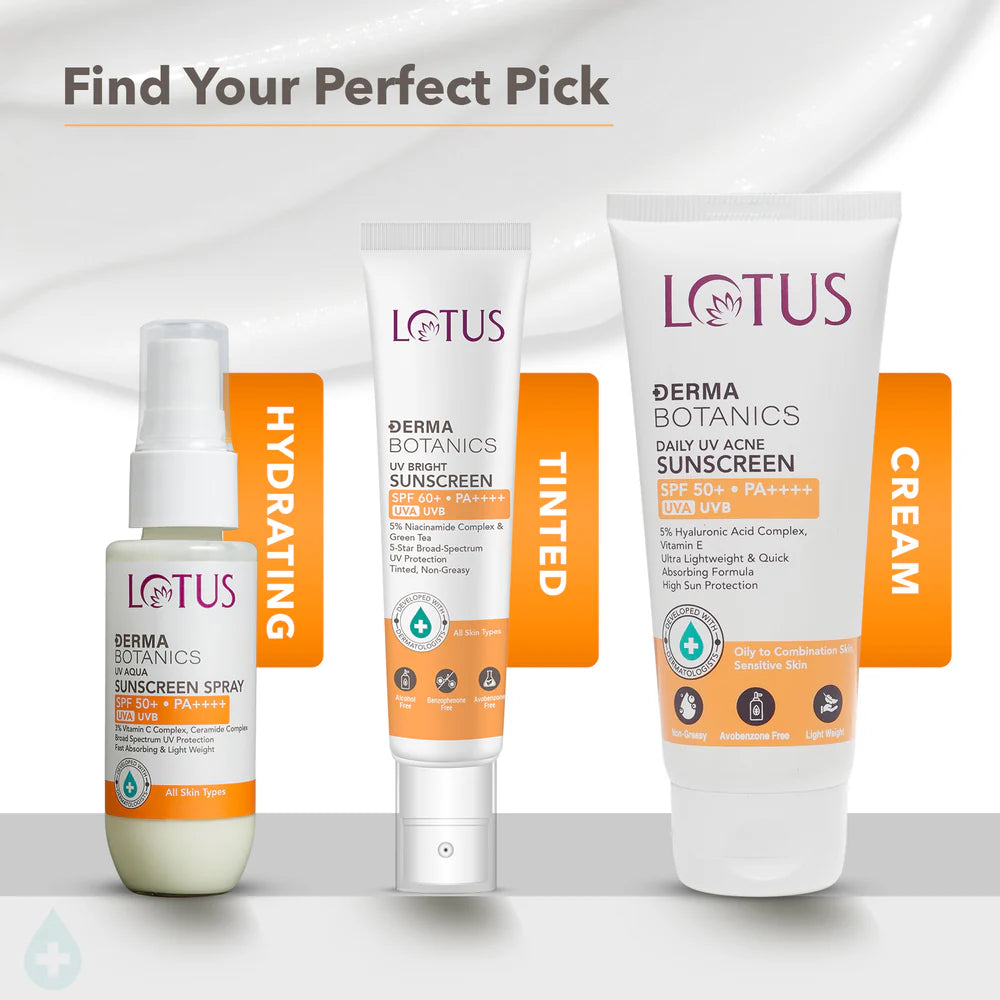 Lotus Cosmetics Derma Botanics Daily UV Acne Sunscreen SPF 50+ PA +++++ 50g