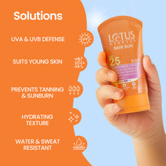 Lotus Herbals Cosmetics Safe Sun Kids Sunscreen Cream SPF-25 100g Lotus Herbals Cosmetics Safe Sun Kids Sunscreen Cream SPF-25 100g