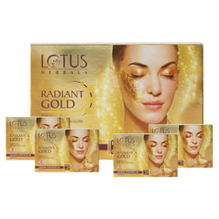 Lotus Herbals Cosmetics Radiant Gold Cellular Glow Salon Grade 4 Facial Kit Lotus Herbals Cosmetics Radiant Gold Cellular Glow Salon Grade 4 Facial Kit