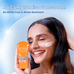 Lotus Herbals Cosmetics SAFE SUN Skin Lightening SUNSCREEN SPF-30 50g Pack Of 2 Lotus Herbals Cosmetics SAFE SUN Skin Lightening SUNSCREEN SPF-30 50g Pack Of 2