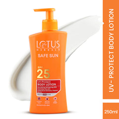 Lotus Herbals Cosmetics Safe Sun UV Protect Body Lotion SPF 25 PA+++ 250ml Lotus Herbals Cosmetics Safe Sun UV Protect Body Lotion SPF 25 PA+++ 250ml