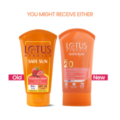 Lotus Herbals Cosmetics Safe Sun Sunscreen Cream SPF 20 PA+ 100g Lotus Herbals Cosmetics Safe Sun Sunscreen Cream SPF 20 PA+ 100g