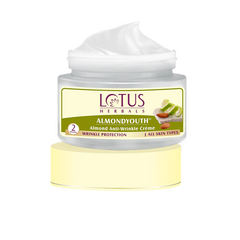 Lotus Herbals Cosmetics Almondyouth Almond Anti Wrinkle Cream 50g Lotus Herbals Cosmetics Almondyouth Almond Anti Wrinkle Cream 50g