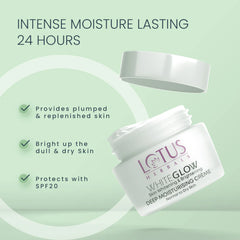 Lotus Herbals Cosmetics WhiteGlow Skin Brightening Deep Moisturising Cream SPF 20 PA+++ 60g Lotus Herbals Cosmetics WhiteGlow Skin Brightening Deep Moisturising Cream SPF 20 PA+++ 60g