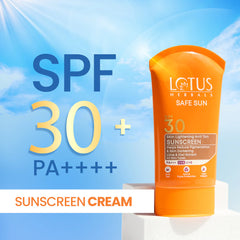 Lotus Herbals Cosmetics SAFE SUN Skin Lightening SUNSCREEN SPF-30 50g Pack Of 2 Lotus Herbals Cosmetics SAFE SUN Skin Lightening SUNSCREEN SPF-30 50g Pack Of 2