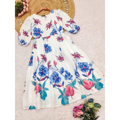 Bollywood Indian Ethnic Party Wear Pure Soft Football Maxi Print Dress Bollywood Indian Ethnic Party Wear Pure Soft Football Maxi Print Dress