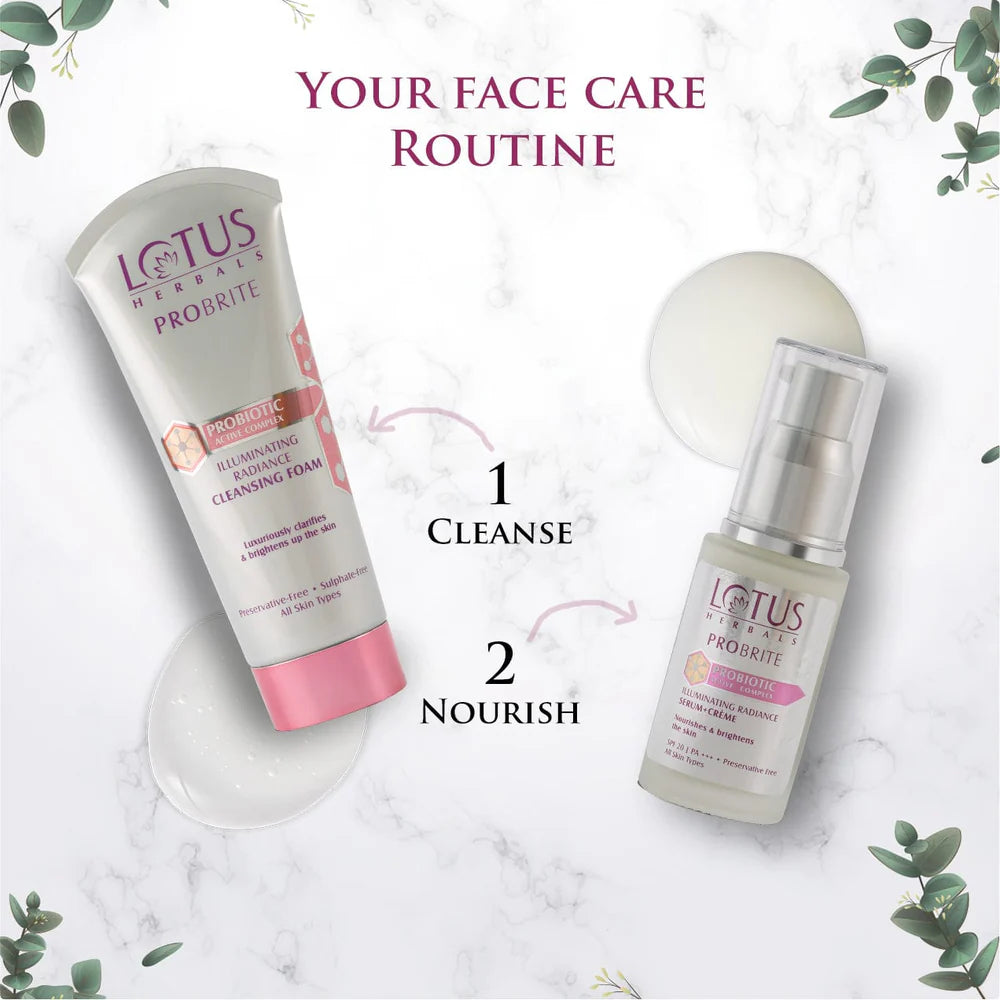 Lotus Herbals Cosmetics Probrite Illuminating Radiance Serum+Cream SPF-20 PA+++ 30ml