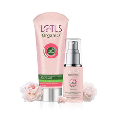 Lotus Organics+ Cosmetics Precious Brightening Facewash & Serum-Creme collection Lotus Organics+ Cosmetics Precious Brightening Facewash & Serum-Creme collection