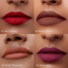 Pilgrim Cosmetics Matte Me Up! Liquid lipstick 4 in 1 pack (minis) Pilgrim Cosmetics Matte Me Up! Liquid lipstick 4 in 1 pack (minis)