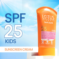 Lotus Herbals Cosmetics Safe Sun Kids Sunscreen Cream SPF-25 100g Lotus Herbals Cosmetics Safe Sun Kids Sunscreen Cream SPF-25 100g