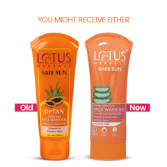 Lotus Herbals Cosmetics Safe Sun DeTAN Face Wash Gel 100g Lotus Herbals Cosmetics Safe Sun DeTAN Face Wash Gel 100g