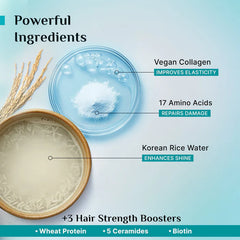 Pilgrim Cosmetics Korean Rice Water & Collagen Advanced Damage Repair Hair Mask 200 g | 7.05 oz Pilgrim Cosmetics Korean Rice Water & Collagen Advanced Damage Repair Hair Mask 200 g | 7.05 oz