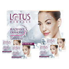 Lotus Herbals Cosmetics Radiant Diamond Cellular Radiance Salon Grade 4 Facial Kit Lotus Herbals Cosmetics Radiant Diamond Cellular Radiance Salon Grade 4 Facial Kit