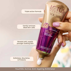 Lotus Herbals Cosmetics YouthRx Active Anti Ageing Exfoliator Cream 100g Lotus Herbals Cosmetics YouthRx Active Anti Ageing Exfoliator Cream 100g