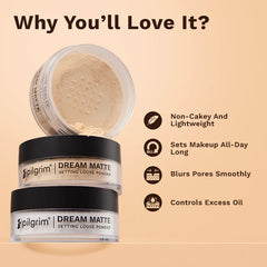 Pilgrim Cosmetics Dream Matte Loose Face Powder 8gm Pilgrim Cosmetics Dream Matte Loose Face Powder 8gm