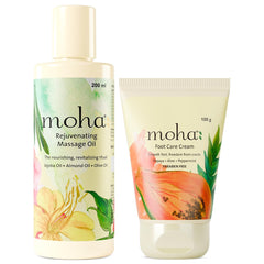 Moha Cosmetics Nourishment Massage Oil Foot Care Cream Combo Moha Cosmetics Nourishment Massage Oil Foot Care Cream Combo