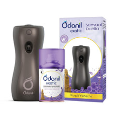 Odonil Exotic Automatic Spray with Floral Bliss,Ocean Breeze & Sensual Dahlia Machine Refill 225ml Odonil Exotic Automatic Spray with Floral Bliss,Ocean Breeze & Sensual Dahlia Machine Refill 225ml