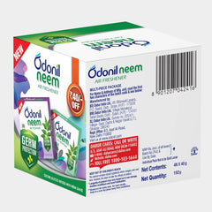 Odonil Bathroom & Toilet Air Freshener Neem Mixed Fragrances Jasmine,Lavender,Orchid,Rose Fragrance Blocks 192g (48g,Pack of 4) Odonil Bathroom & Toilet Air Freshener Neem Mixed Fragrances Jasmine,Lavender,Orchid,Rose Fragrance Blocks 192g (48g,Pack of 4)