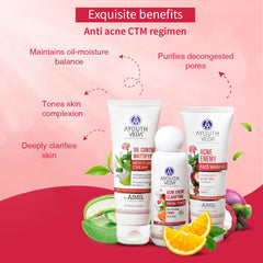 Aimil Ayouthveda Cosmetics Anti Acne CTM Regimen Acne Face Wash 100ml,Acne Tonner 100ml,Oil Control Cream 60g Aimil Ayouthveda Cosmetics Anti Acne CTM Regimen Acne Face Wash 100ml,Acne Tonner 100ml,Oil Control Cream 60g