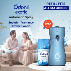 Odonil Exotic Automatic Spray with Floral Bliss,Ocean Breeze & Sensual Dahlia Machine Refill 225ml Odonil Exotic Automatic Spray with Floral Bliss,Ocean Breeze & Sensual Dahlia Machine Refill 225ml