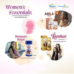 Dhootapapeshwar Ayurvedic Women’s Essentials Shatavari Kalpa Elaichi Flavour 350gm + Kanchan Hair Oil + Amla Plus With Zinc Tablets Dhootapapeshwar Ayurvedic Women’s Essentials Shatavari Kalpa Elaichi Flavour 350gm + Kanchan Hair Oil + Amla Plus With Zinc Tablets