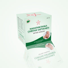 Skm Ayurveda Mahathikthaka Ghritam Saptavarti Softgel 650mgm 10 X 10 Capsules Skm Ayurveda Mahathikthaka Ghritam Saptavarti Softgel 650mgm 10 X 10 Capsules