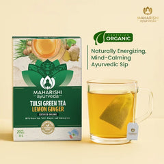 Maharishi Tulsi Green Tea Lemon Ginger Ayurvedic Stress Relief & Immunity 20 Tea Bag Maharishi Tulsi Green Tea Lemon Ginger Ayurvedic Stress Relief & Immunity 20 Tea Bag