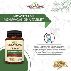 Vedaone Ayurvedic Organic Ashwagandha (Indian Ginseng)750mg 60 Tablets Vedaone Ayurvedic Organic Ashwagandha (Indian Ginseng)750mg 60 Tablets
