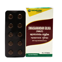 Nagarjuna Ayurvedic Swaasananda Gulika 100 Tablets Nagarjuna Ayurvedic Swaasananda Gulika 100 Tablets
