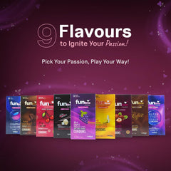 Leeford Funtime Hazelnut Flavored Lubricated Dotted, Ribbed And Contoured Condom 10's Leeford Funtime Hazelnut Flavored Lubricated Dotted, Ribbed And Contoured Condom 10's