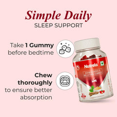 Patanjali Nutrela Ashwagandha & Melatonin Mixer Flavor Gummies 90g Patanjali Nutrela Ashwagandha & Melatonin Mixer Flavor Gummies 90g