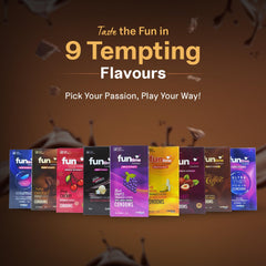 Leeford Funtime Chocolate Flavored Lubricated Dotted, Ribbed And Contoured Condom 10 Piece Leeford Funtime Chocolate Flavored Lubricated Dotted, Ribbed And Contoured Condom 10 Piece