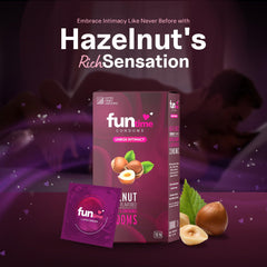 Leeford Funtime Hazelnut Flavored Lubricated Dotted, Ribbed And Contoured Condom 10's Leeford Funtime Hazelnut Flavored Lubricated Dotted, Ribbed And Contoured Condom 10's
