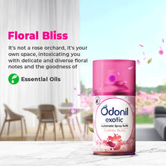 Odonil Exotic Automatic Spray with Floral Bliss,Ocean Breeze & Sensual Dahlia Machine Refill 225ml Odonil Exotic Automatic Spray with Floral Bliss,Ocean Breeze & Sensual Dahlia Machine Refill 225ml
