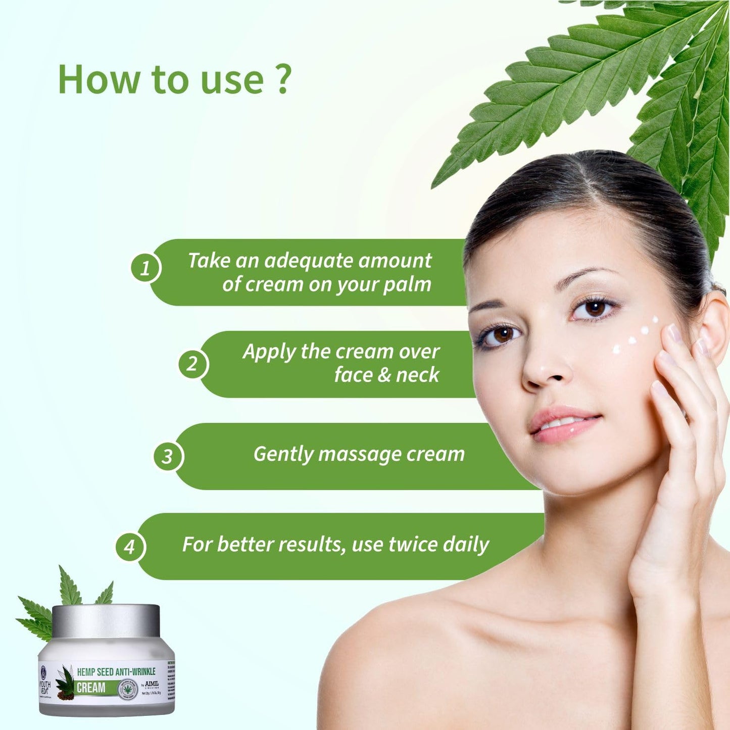 Aimil Ayouthveda Cosmetics Hemp Seed Anti Wrinkle Cream 50g