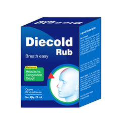 Leeford Diecold Rub For Cold And Congestion Balm 25ml Leeford Diecold Rub For Cold And Congestion Balm 25ml