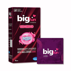 Leeford Bigfun Bubblegum Flavoured Condom 10 Piece Leeford Bigfun Bubblegum Flavoured Condom 10 Piece