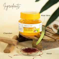 Leeford Meglow Aloevera Gel With Kesar & Chandan 100g Leeford Meglow Aloevera Gel With Kesar & Chandan 100g