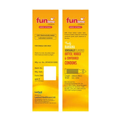 Leeford Funtime Banana Flavored Lubricated Dotted,Ribbed And Contoured Condom 10 Piece Leeford Funtime Banana Flavored Lubricated Dotted,Ribbed And Contoured Condom 10 Piece