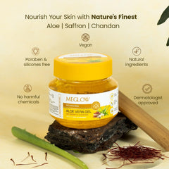 Leeford Meglow Aloevera Gel With Kesar & Chandan 100g Leeford Meglow Aloevera Gel With Kesar & Chandan 100g