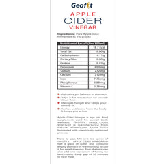 Leeford Geofit Organic Apple Cider Vinegar Juice 500ml Leeford Geofit Organic Apple Cider Vinegar Juice 500ml