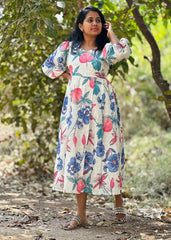 Bollywood Indian Ethnic Party Wear Pure Soft Football Maxi Print Dress Bollywood Indian Ethnic Party Wear Pure Soft Football Maxi Print Dress