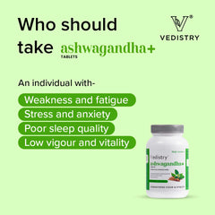 Vedistry Ayurvedic Ashwagandha + Strengthens Vigor & Vitality 60 Tablets Vedistry Ayurvedic Ashwagandha + Strengthens Vigor & Vitality 60 Tablets