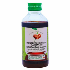 Vaidyaratnam Musaleekhadiradi Kashayam Liquid 200ml Vaidyaratnam Musaleekhadiradi Kashayam Liquid 200ml