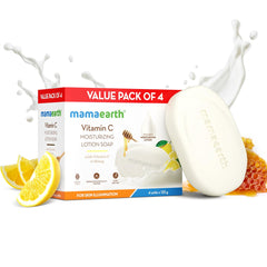Mamaearth Vitamin C Moisturizing Lotion Soap with Vitamin C & Honey 125g Pack Of 4 Mamaearth Vitamin C Moisturizing Lotion Soap with Vitamin C & Honey 125g Pack Of 4