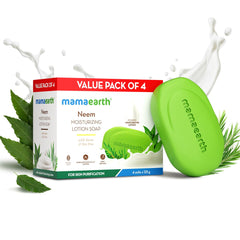 Mamaearth Neem Moisturizing Lotion Soap with Neem & Tea Tree 125g Pack Of 4 Mamaearth Neem Moisturizing Lotion Soap with Neem & Tea Tree 125g Pack Of 4