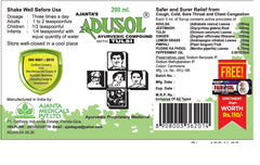 Ajanta's Adusol Ayurvedic Adusol Cough Prevent Cold Wet Dry Cough Good For Kids & Adults Syrup Ajanta's Adusol Ayurvedic Adusol Cough Prevent Cold Wet Dry Cough Good For Kids & Adults Syrup